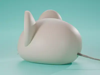 Cute Mouse 3D Model Desk Decoration Free 3D print model