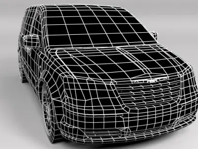 CHRYSLER VOYAGER LOWPOLY Low-poly 3D model