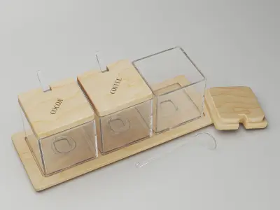 BREAKFAST PLASTIC BOX SET 3D model