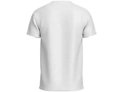 Crew Neck T-Shirt Worn For Men with Tag 3D model