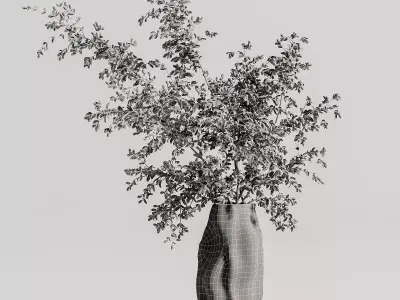 plants bouquet vase 55 3D model