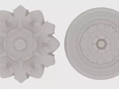 Decorative Molding and Pillars 3D model