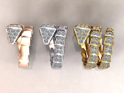 Snake Viper Ring  3D print model