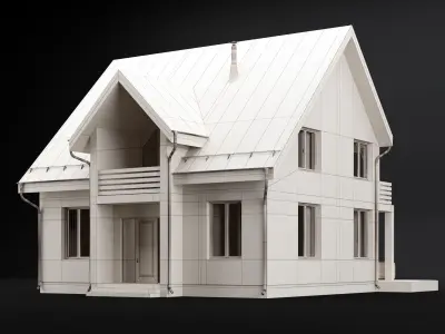 Modern house 04 3D model