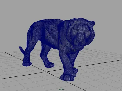 TIGER Low-poly 3D model