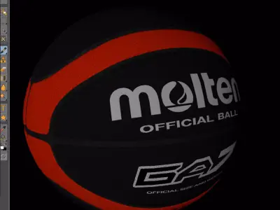 Basketball ball EBlack Low-poly 3D model