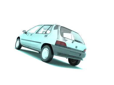 Renault Clio I Low-poly 3D model