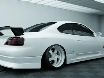 Highpoly Nissan Silvia JDM Edition 3D model 3D model