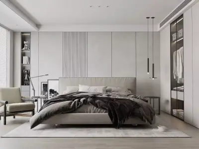 modern bedroom 3D model