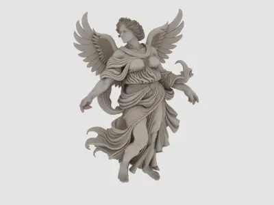 Stone Angel Sculpture 3D model