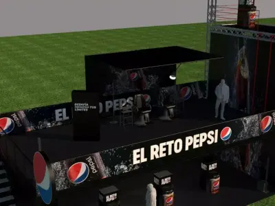 Pepsi exhibition stand 3D model