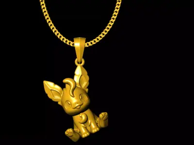 Pokemon pendant charms - one inch pendant 3D print model