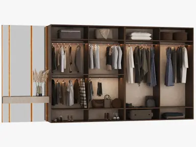 Wardrobe with filling 3D model