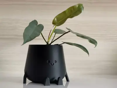 3D Printed Sitting Smiley Pot 3D print model