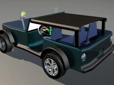 Jeep Wrangler For 3d Game  Low-poly 3D model