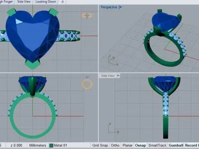 heart ring 3D print model