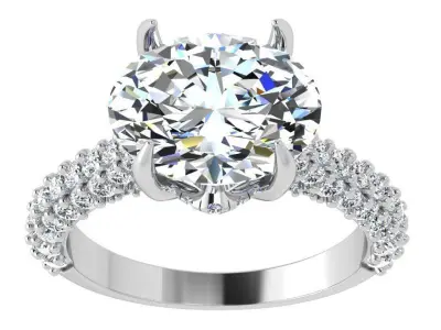 Oval Diamond Ring 4602 3D print model