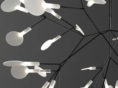 Chandelier Moooi Heracleum II Small BLACK 3D model