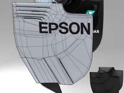 Mercedes W06 Rear Wing Low-poly 3D model