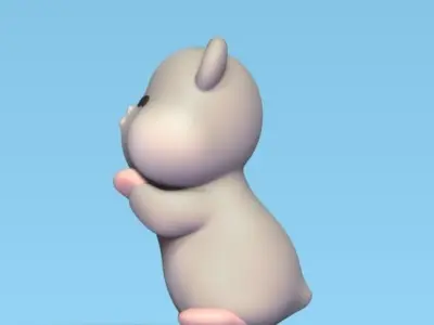 Hamster Kissing 3D print model
