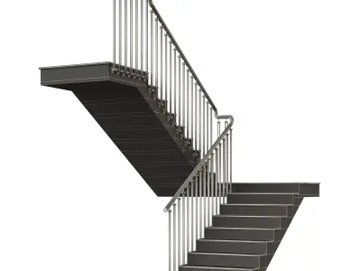 Marble staircase 16 3D model