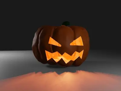 Pumpkin Head Halloween High Poly - Cabeca Abobora 3D model