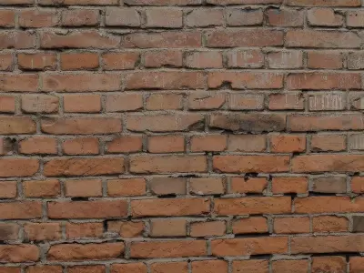 Red Brick Wall 005 3D model