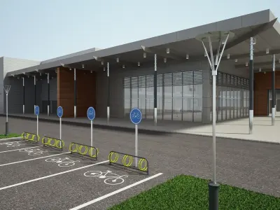 Car Showroom 3D model