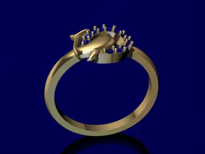 ANILLO DE DELFIN MODELO 3D  3D print model