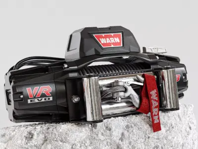 Warn M8000 Winch - Real world details -  3D model