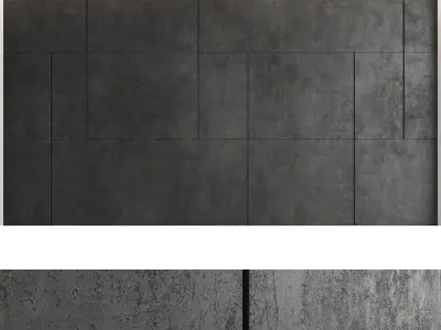 Decorative wall panel set 43 3D model