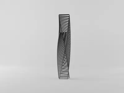 Abstract Wire Sculpture Low-poly 3D model