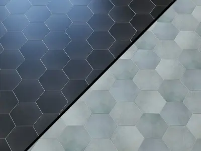 Cavallo Swiss Coffee 7 Hexagon Porcelain Tile 3D model