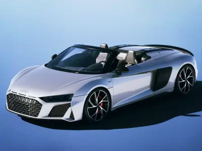 Audi R8 Spyder Plus 2021 Low-poly 3D model