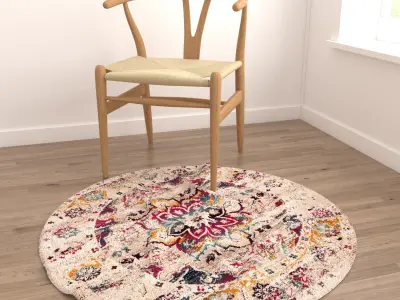 Round Rug Set 29 3D model