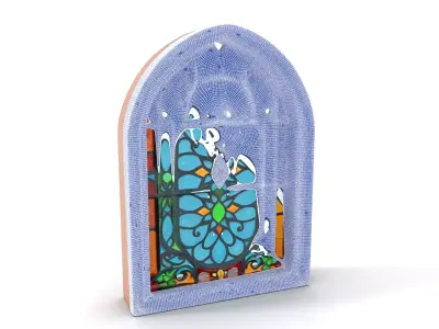 Vibrant Gothic Stained Glass model pack Low-poly 3D model