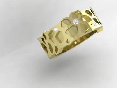 flower ring  3D print model buy