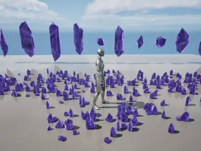 Magical Crystal Unreal Engine Asset Pack Low-poly 3D model