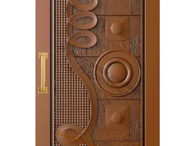 cnc design for door 3D model