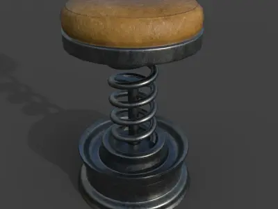 mechanical chair Low-poly 3D model