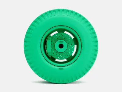 15x10 Pacer Supreme Wheel Firestone Dragster Cheater Tire 3D print model