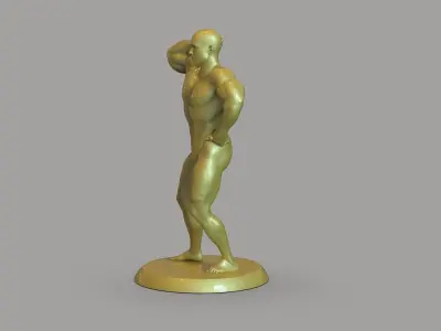 Bodybuilder Men statue 3D print model