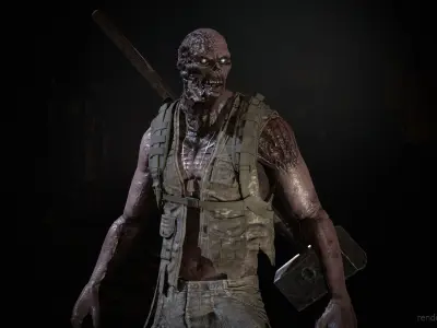 UrbanZombie1 unit1 for pack Low-poly 3D model