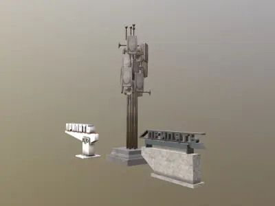 Pripyat decor pack before 1986 stalker  dayz 3D model
