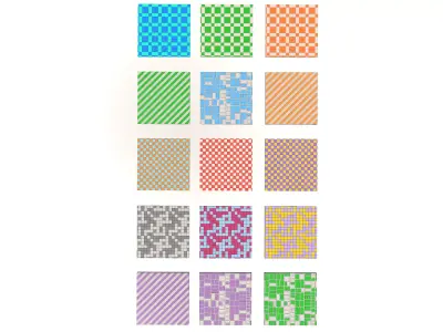 Floors Set different colored squares Free low-poly 3D model