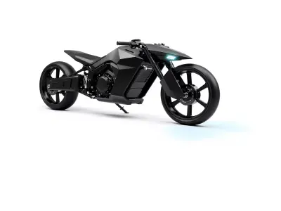 Sleek Black Motorcycle model pack Low-poly 3D model