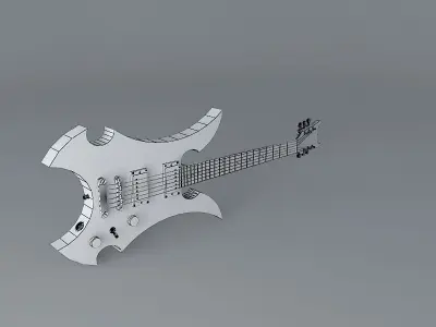 Strange shaped guitar Free 3D model