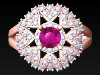 Diamond Ring - Womens Rings - GN196 3D print model