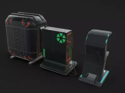 SciFi Terminals 26 Low-poly 3D model