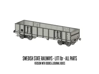 ROLLS-0052 SJ Gondola car Litt Ibr in H0-scale 3D print model
